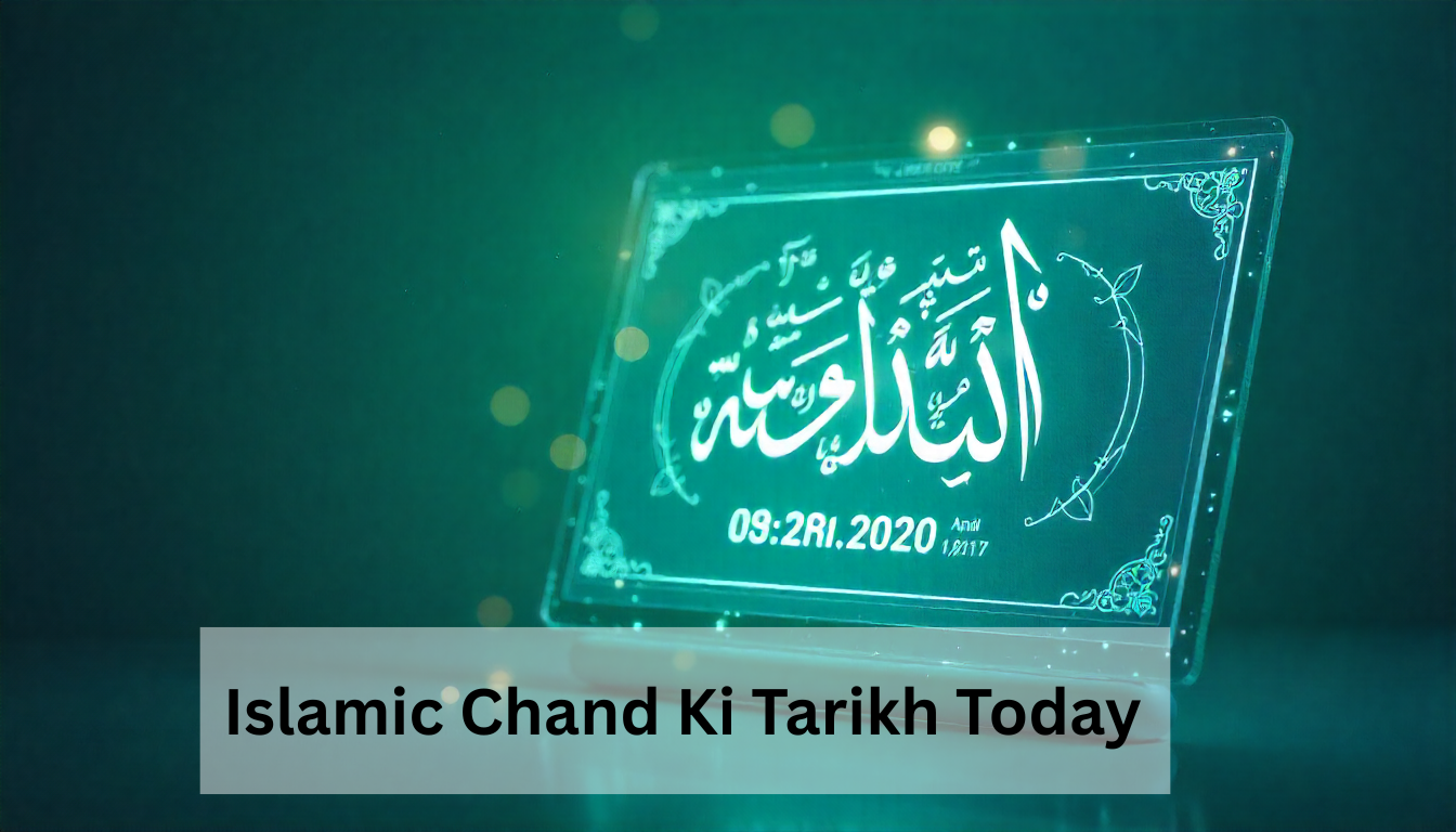 Discover Islamic chand ki tarikh today & current islamic date. Get accurate Chand ki tarikh today with moon calendar info & religious significance